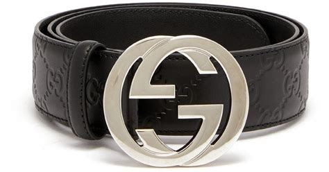 mens gucci leather belt|black men's Gucci belt.